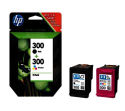 HP 300 Tri-colour & Black Ink Cartridges - Multipack